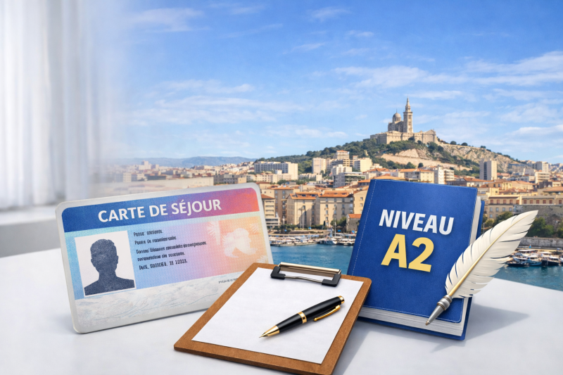 examen-francais-A2-marseille-titre-sejour